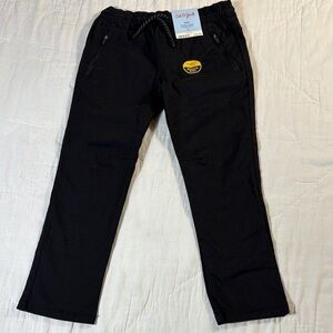 NWT Cat & Jack Boys Black Moisture Wicking Stretch Woven Jogger Pants Size 6